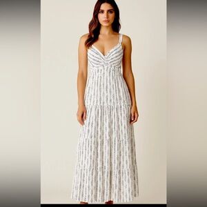 MAGNOLIA OPEN BACK
FULL SWEEP MAXI dress IN vintage floral Lg